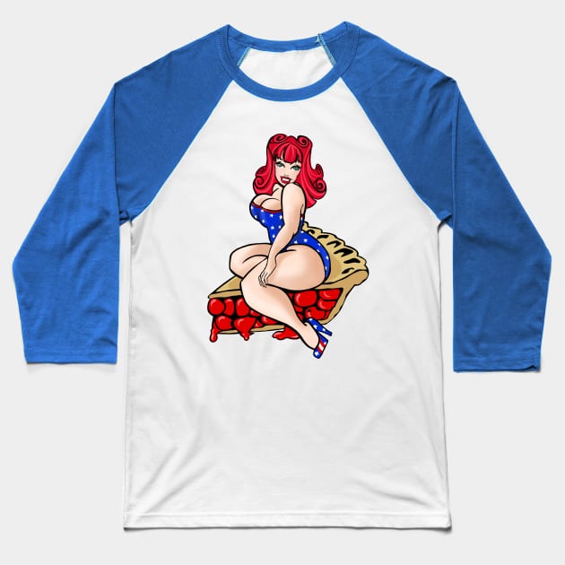 Miss American Pie Baseball T-Shirt by LittleBunnySunshine